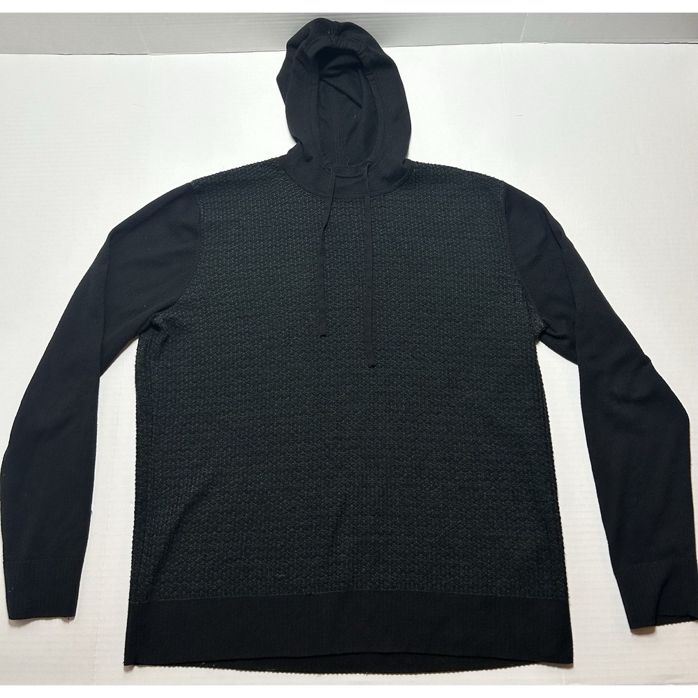 Smartwool Sparwood Hoodie Sweater Men's XL Black Merino Blend Pullover